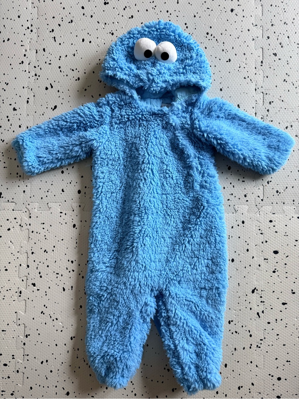 Pottery Barn Kids Blue Plush Hooded Character One-Piece